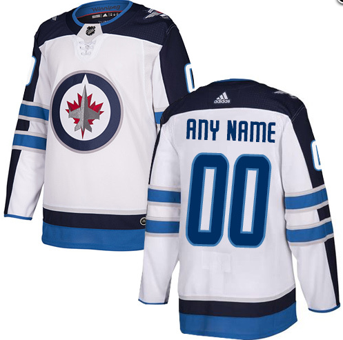 Men's Winnipeg Jets White Custom Name Number Size NHL Stitched Jersey
